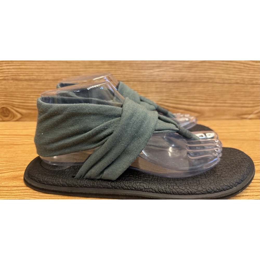 Sanuk Yoga Sling Green Mat Sandals Sling‎ Shoes Slides size 9 - Picture 3 of 9
